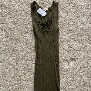 Olive green dress